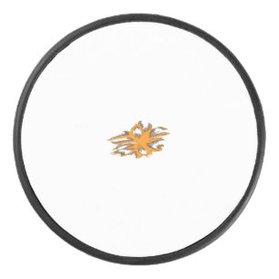 gelblich-orange, orange-gelb dekorativ eishockey puck