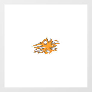 gelblich-orange, orange-gelb dekorativ fensteraufkleber