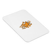 gelblich-orange, orange-gelb dekorativ magnet (Rechte Seite)