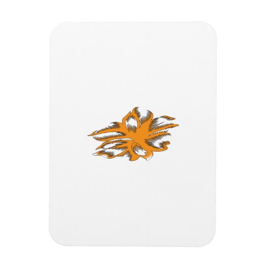 gelblich-orange, orange-gelb dekorativ magnet (Vertikal)