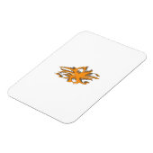 gelblich-orange, orange-gelb dekorativ magnet (Linke Seite)