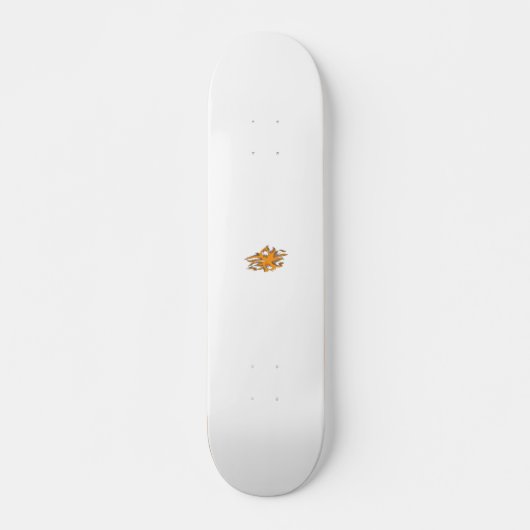 gelblich-orange, orange-gelb dekorativ skateboard (Vorne)