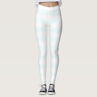 Gelblich weiß und weiß, horizontal gestreift leggings