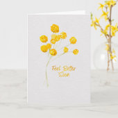 Gelbliche Aquarellblumen Gute Besserung Karte (Gelbe Blume)