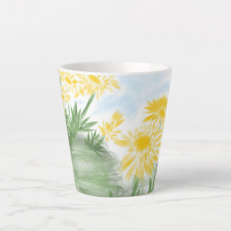 Gelbliche Blumengattierungstasse Milchtasse