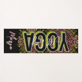 Gelbliche Florale Handgezeichnete Yogamatte (Vorderseite (Horizontal))