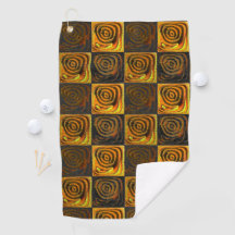 Gelbliche Quadrate und Kreise in rustikalen Mosaik