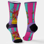 Gelbliche Vase Socken (Gewinkelt)