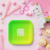 gelblicher Gradient - Ihr Logo Pappteller (Party)