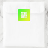 gelblicher Gradient - Ihr Logo Quadratischer Aufkleber (Tasche)