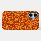 Gelbliches Blattrebenmuster  Case-Mate iPhone Hülle (Rückseite (Horizontal))