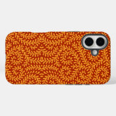 Gelbliches Blattrebenmuster  Case-Mate iPhone Hülle (Rückseite (Horizontal))