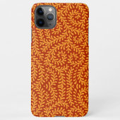 Gelbliches Blattrebenmuster iPhone Hülle (Rückseite)