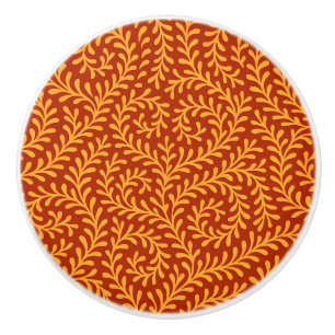 Gelbliches Blattrebenmuster  Keramikknauf