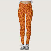 Gelbliches Blattrebenmuster  Leggings (Vorderseite)
