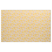Gelbliches mittelmodernes florales Muster Stoff (Fat Quarter (45,7 x 55,9 cm))