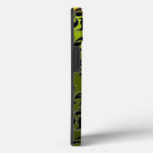 GELBLICHES SCHWARZES DAMASK GEMSTONE MONOGRAMM Case-Mate iPhone HÜLLE (Rückseite / Rechts)