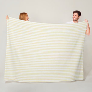 Gelbliches Weiß gestreift Fleecedecke