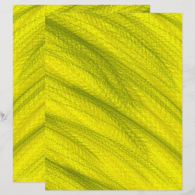 Gelbliches Weizenfeld-Schabblonenpapier 2-seitige  (Vorne/Hinten)
