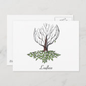 gelblos postkarte (Vorne/Hinten)