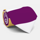 Gelbmarron, rote, kurvenförmige Linien, gewelltes  Krawatte (Gerollt)