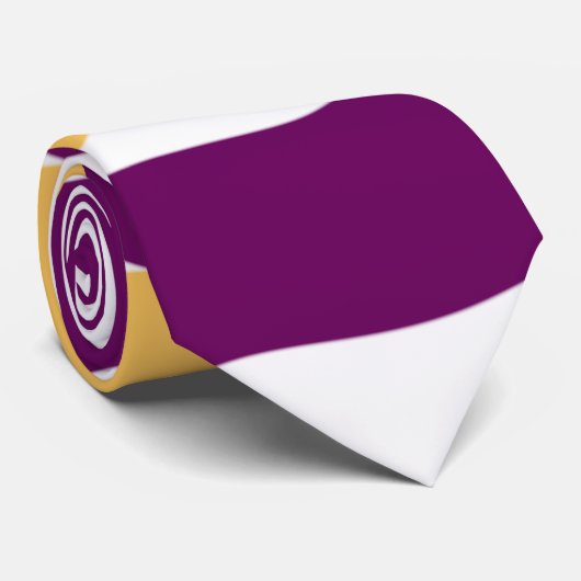 Gelbmarron, rote, kurvenförmige Linien, gewelltes  Krawatte (Gerollt)