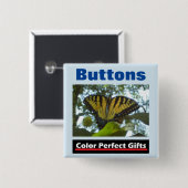 Gelbmonarch Button (Vorne & Hinten)