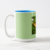 Gelbmonarch Fütternd Zweifarbige Tasse (Links)