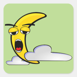 Gelbmoon-Sticker Quadratischer Aufkleber