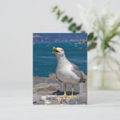 Gelbmöwe Feiertagspostkarte (Stehend Vorderseite)