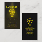 GelbNiederlichter Leuchtpult Visitenkarte (Vorne/Hinten)