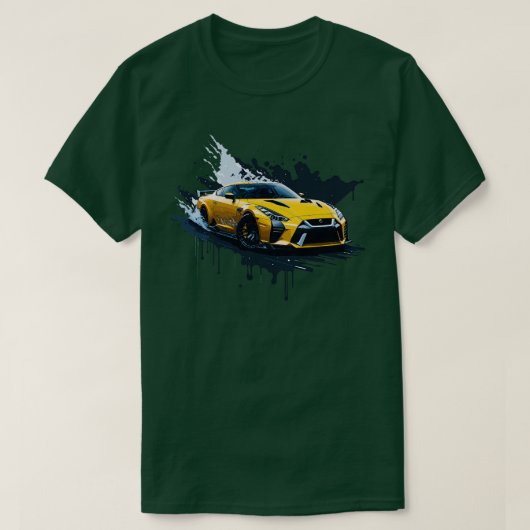 Gelbnissan gtr r35 T-Shirt (Design vorne)