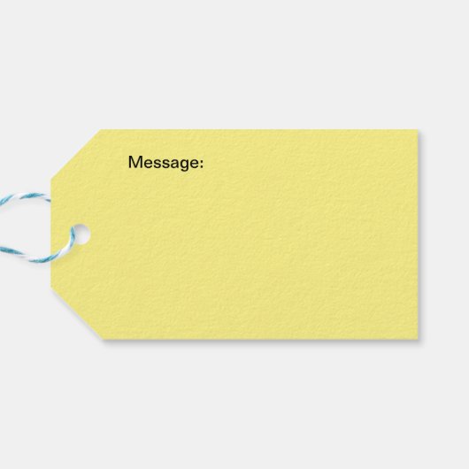 Gelbölfarbe Geschenkanhänger (Rückseite Horizontal)