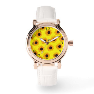 Gelbölgemalte Sonnenblumen, Armbanduhr