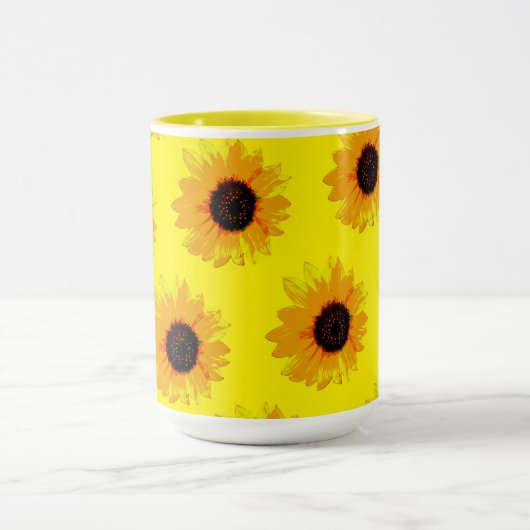 Gelbölgemalte Sonnenblumen, Tasse (Zentrum)