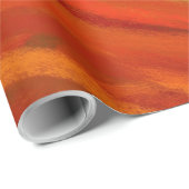Gelborange Abstrakte Kunstmalerei Geschenkpapier (Rolleneckpunkt)