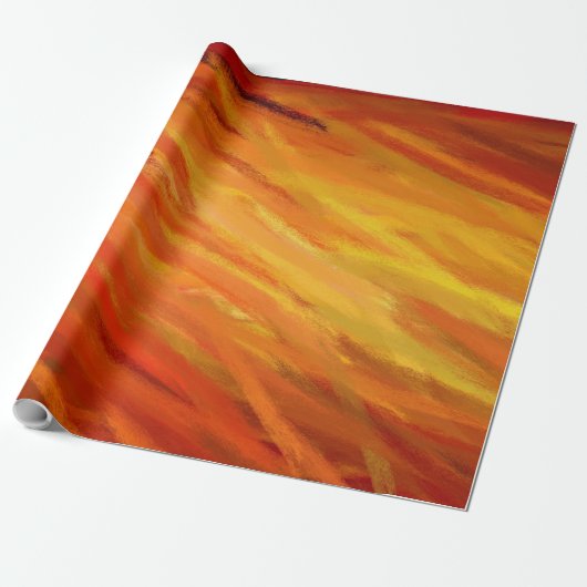 Gelborange Abstrakte Kunstmalerei Geschenkpapier (Ungerollt)