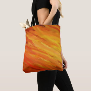 Gelborange Abstrakte Kunstmalerei Tasche