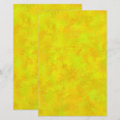 Gelborange Abstraktes Muster Briefpapier (Vorne/Hinten)