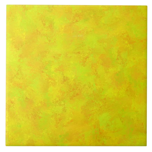 Gelborange Abstraktes Muster Fliese (Vorderseite)
