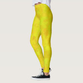 Gelborange Abstraktes Muster Leggings (Links)