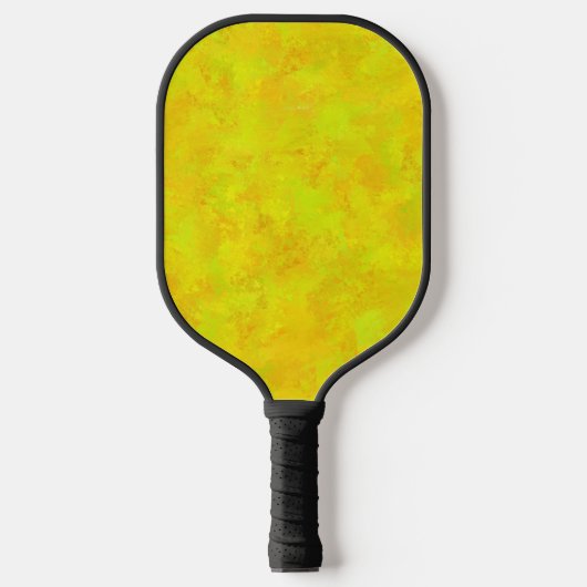 Gelborange Abstraktes Muster Pickleball Schläger (Vorderseite)