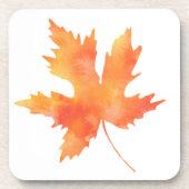 Gelborange Ahornschicht Getränkeuntersetzer (Vorderseite)