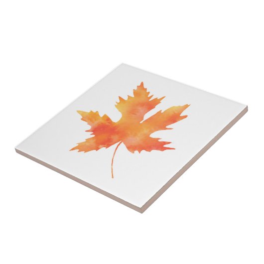 Gelborange Ahornschicht Keramik Tile Fliese (Seite)