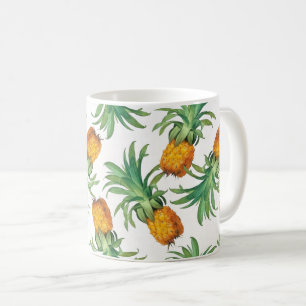 Gelborange-Ananas-Muster Kaffeetasse