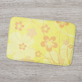 Gelborange Blume Einfache Sommerreflexion Badematte