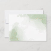 Gelborange Blume, grüner Kranz Dankeskarte (Rückseite)