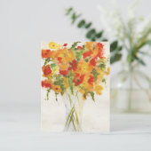 Gelborange Blume Postkarte (Stehend Vorderseite)