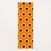 Gelborange Blütenmatte Yogamatte (Vorderseite)
