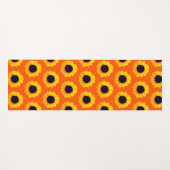 Gelborange Blütenmatte Yogamatte (Vorderseite (Horizontal))